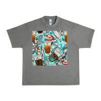 Tornado dentist coffee cups toothpaste and teeth with cowhide seamless pattern Urban Heavy Tee - BundleAndBundleShop