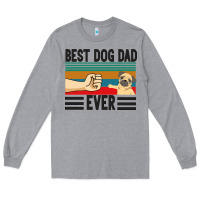 Heather Grey Best Dog Dad Ever Long Sleeve Tee - Bettercallsaul
