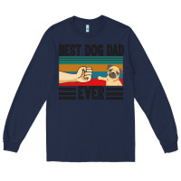 Navy Best Dog Dad Ever Long Sleeve Tee - Bettercallsaul