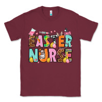 Burgundy Easter nurse Easter Day Classic Tee - HowdyJamesFarm