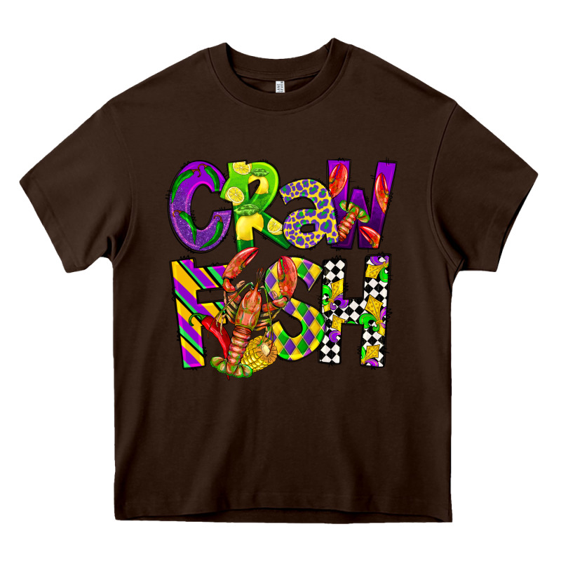 Crawfish Mardi Gras Heavy Core Tee by CowGirlArtShop | Teevron