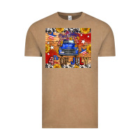 Vintage Coffee Fourth Of July Truck Vintage Tee - FaDigitalArtStudio