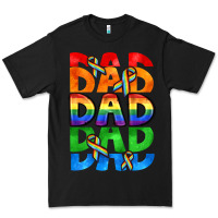 Black Dad dad dad pride Premium Tee - CowGirlArtShop