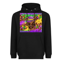Black highland cow mardi gras tumbler Heavyweight Hoodie - JahusDesignShop