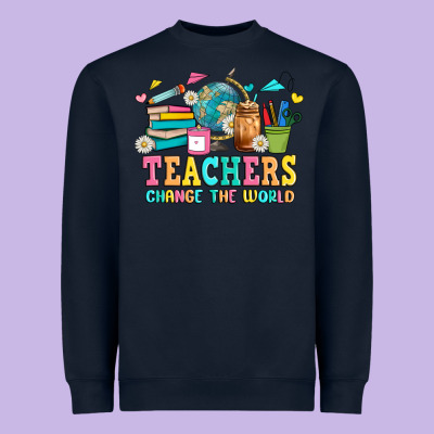 Custom Teacher Heavyweight Sweatshirt Designed By Jahusdesignshop