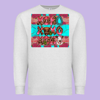 Xoxo Calf Heifer Premium Sweatshirt Designed By Jahusdesignshop