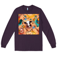 Plum western farm animals seamless pattern Long Sleeve Tee - BundleAndBundleShop