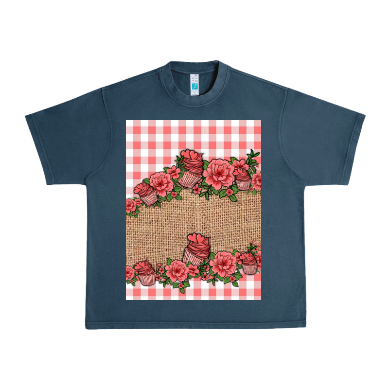 Valentines Day Burlap Background Urban Heavy Tee by Jasminsmagicworld | Teevron