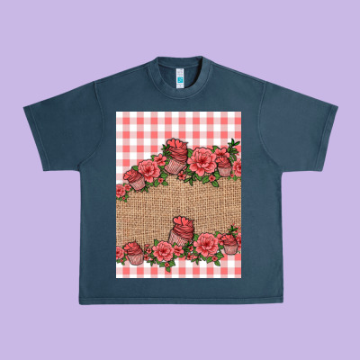 Valentines Day Burlap Background Urban Heavy Tee Designed By Jasminsmagicworld