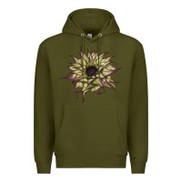 Army Green sun   fill purple sunflower Premium Hoodie - LillyAllenDesigns