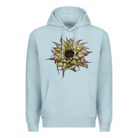 Blue Mist sun   fill purple sunflower Premium Hoodie - LillyAllenDesigns