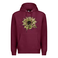 Burgundy sun   fill purple sunflower Premium Hoodie - LillyAllenDesigns