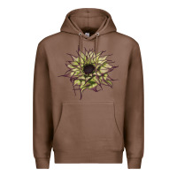 Chestnut sun   fill purple sunflower Premium Hoodie - LillyAllenDesigns