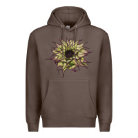 Coffee sun   fill purple sunflower Premium Hoodie - LillyAllenDesigns