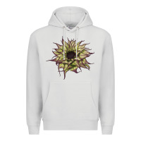 Dove Grey sun   fill purple sunflower Premium Hoodie - LillyAllenDesigns