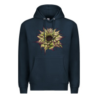 Navy sun   fill purple sunflower Premium Hoodie - LillyAllenDesigns