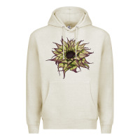 Oatmeal Heather sun   fill purple sunflower Premium Hoodie - LillyAllenDesigns