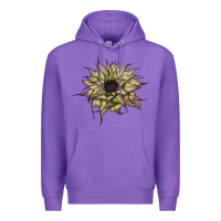 Purple sun   fill purple sunflower Premium Hoodie - LillyAllenDesigns