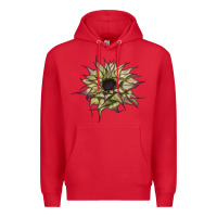 Red sun   fill purple sunflower Premium Hoodie - LillyAllenDesigns