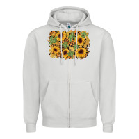 Dove Grey cactus leopard sunflower glitter background Zipper Hoodie - AdoDesignShop