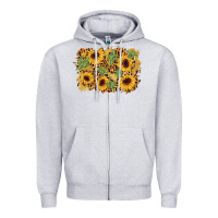 Heather Grey cactus leopard sunflower glitter background Zipper Hoodie - AdoDesignShop