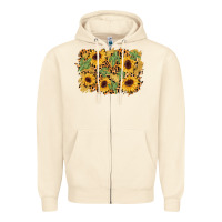 Sandshell cactus leopard sunflower glitter background Zipper Hoodie - AdoDesignShop