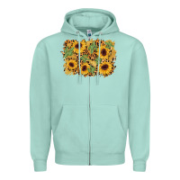 Seafoam cactus leopard sunflower glitter background Zipper Hoodie - AdoDesignShop