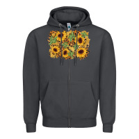 Smoke cactus leopard sunflower glitter background Zipper Hoodie - AdoDesignShop