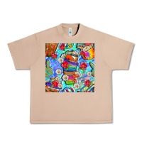Burro hippie coffee cups and flowers and peace seamless pattern bbs Urban Heavy Tee - BundleAndBundleShop