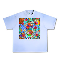 Grape Ice hippie coffee cups and flowers and peace seamless pattern bbs Urban Heavy Tee - BundleAndBundleShop