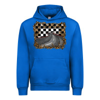 Cobalt leopard racing  background Urban Hoodie - RanaPortraitStore