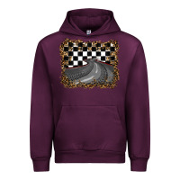 Mauve Wine leopard racing  background Urban Hoodie - RanaPortraitStore