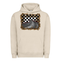 Pigment French Oak leopard racing  background Urban Hoodie - RanaPortraitStore