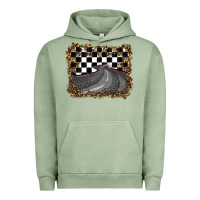 Pigment Oil Green leopard racing  background Urban Hoodie - RanaPortraitStore