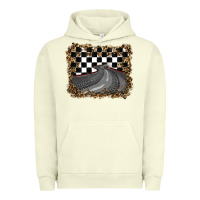 Pigment Pistachio leopard racing  background Urban Hoodie - RanaPortraitStore