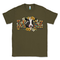 Army Green Mom with cow Classic Tee - CowGirlArtShop