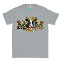 Heather Grey Mom with cow Classic Tee - CowGirlArtShop