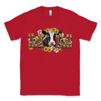 Red Mom with cow Classic Tee - CowGirlArtShop