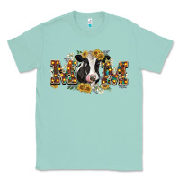Seafoam Mom with cow Classic Tee - CowGirlArtShop