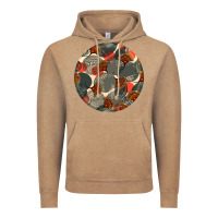 Vintage Coffee african fabric pattern round earrings 5 Vintage Hoodie - BundleAndBundleShop