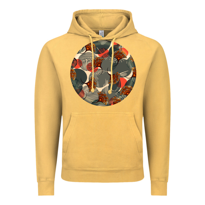 African Fabric Pattern Round Earrings 5 Vintage Hoodie by BundleAndBundleShop | Teevron