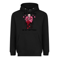Black funny i am smitten in my mittens bernie Heavyweight Hoodie - artisFamous