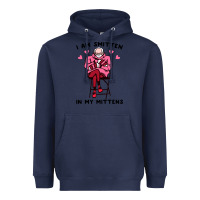 Navy funny i am smitten in my mittens bernie Heavyweight Hoodie - artisFamous