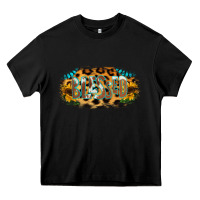 Black Blessed Sunflower Gemstone Heavy Core Tee - RanaPortraitStore