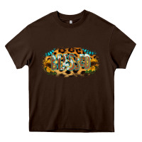Chocolate Brown Blessed Sunflower Gemstone Heavy Core Tee - RanaPortraitStore