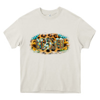 Cream Blessed Sunflower Gemstone Heavy Core Tee - RanaPortraitStore