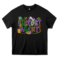 Black airport agent mardi gras Heavy Core Tee - CowGirlArtShop