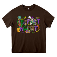 Chocolate Brown airport agent mardi gras Heavy Core Tee - CowGirlArtShop