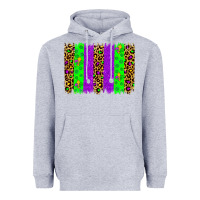 Heather Grey mardi gras brush stoke Heavyweight Hoodie - JahusDesignShop