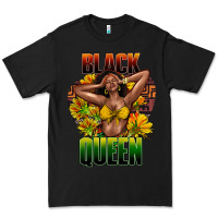 Black Black queen afro Premium Tee - HowdyJamesFarm